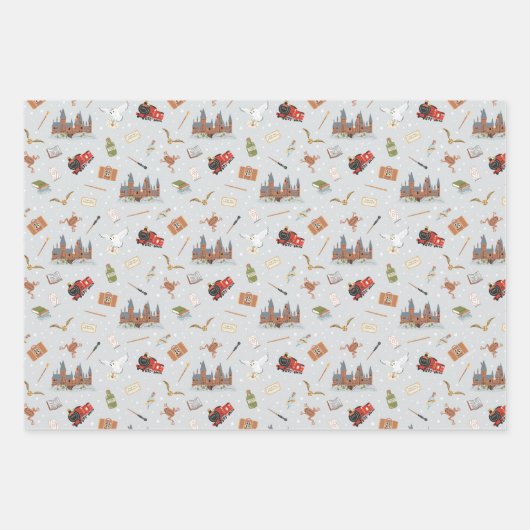 Harry Potter Icons Pattern - Baby shower Inpakpapier Vel (Voorkant 3)