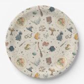 Harry Potter Icons Pattern - Baby shower Papieren Bordje (Voorkant)