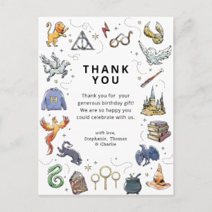 Harry Potter-icoon Verjaardag Bedankt Briefkaart