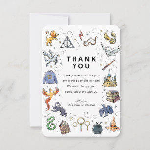 Harry Potter-icoontjes Baby Shower Bedankt Kaart