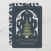 HARRY POTTER™ Invitation magique à l'arbre de Noël (Devant / Derrière)