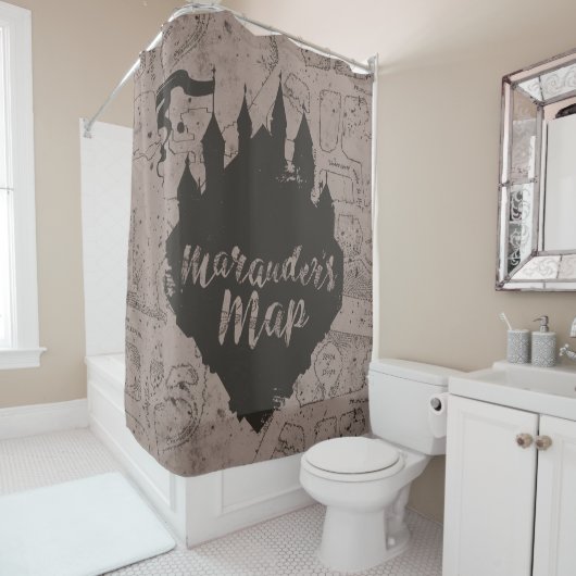 Harry Potter | Kaart HOGWARTS™ Castle Marauder Douchegordijn (In situ)