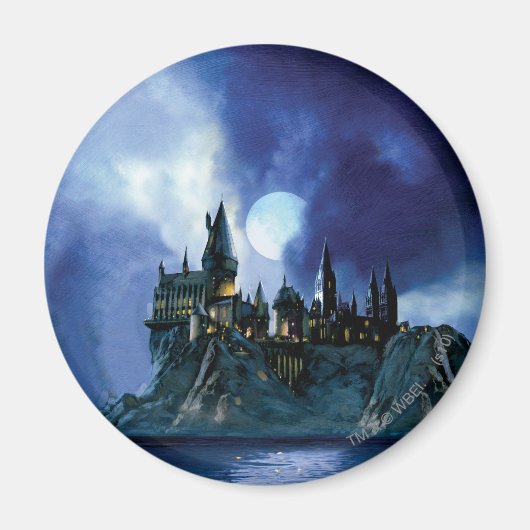 Harry Potter Kasteel | Hogwarts 's Nachts Magneet (Voorkant)