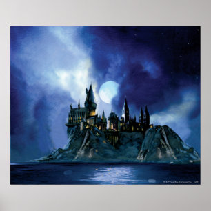 Harry Potter Kasteel Hogwarts 's Nachts Poster