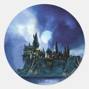 Harry Potter Kasteel   Hogwarts 's Nachts Ronde Sticker