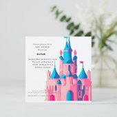 Harry Potter | Kasteel van Zweinstein Baby Shower Kaart (Staand voorkant)