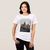 Harry Potter | Kasteel van Zweinstein overdag Tri-Blend Shirt (Voorkant volledig)