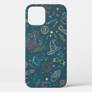 HARRY POTTER™-kunstvoorwerpen Lijntekeningpatroon iPhone 12 Hoesje