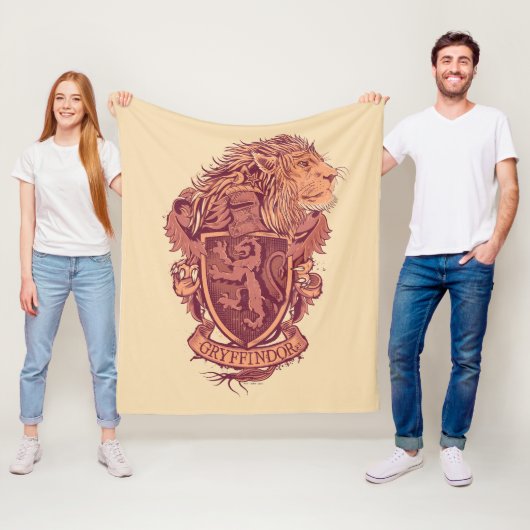 Harry Potter | Leeuw Crest van Gryffindor Fleece Deken (In situ)