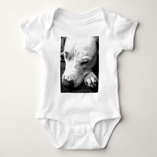 harry potter litteken hond witte pitbull romper (Voorkant)