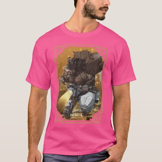 Harry Potter Magic ontwaakt Hagrid motorfiets Lijs T-shirt (Voorkant)