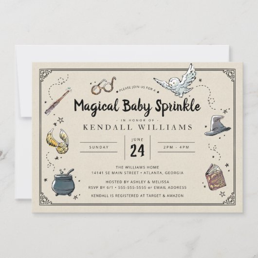 Harry Potter Magical Baby Sprinkle Kaart (Voorkant)