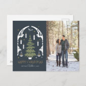 HARRY POTTER™ Magische kerstboom Feestdagenkaart (Voorkant / Achterkant)