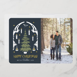 HARRY POTTER™ Magische kerstboom Folie Feestdagenkaart
