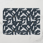 HARRY POTTER™ Magische kerstboom Folie Feestdagenkaart (Achterkant)