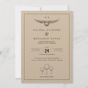 Harry Potter magische Waterverf bruiloft Kaart