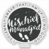 Harry Potter | Marauder's Map Charms Typografie Sticker (Voorkant)