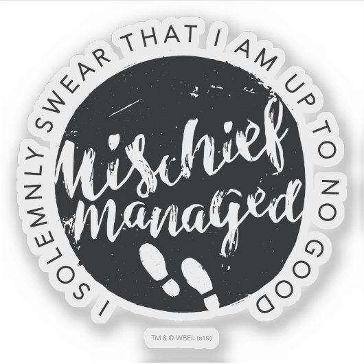 Harry Potter | Marauder's Map Charms Typografie Sticker (Voorkant)