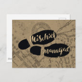 Harry Potter | MISCHIEF MANAGED™ Map Footprint Briefkaart (Voorkant / Achterkant)