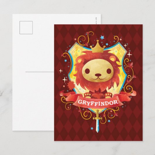 Harry Potter | Oplopende GRYFFINDOR™ Crest Briefkaart (Voorkant / Achterkant)