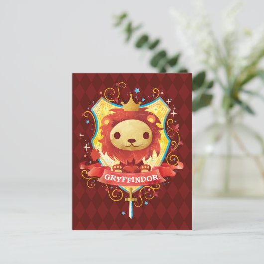 Harry Potter | Oplopende GRYFFINDOR™ Crest Briefkaart (Staand voorkant)