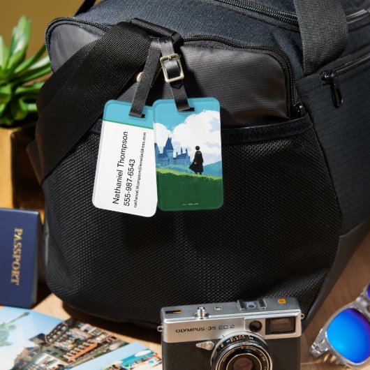 HARRY POTTER™ over het HOGWARTS™ Castle Bagagelabel (Voorkant /achterkant)