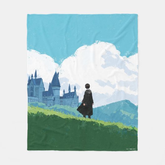 HARRY POTTER™ over het HOGWARTS™ Castle Fleece Deken (Voorkant)