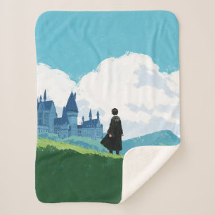 HARRY POTTER™ over het HOGWARTS™ Castle Sherpa Deken