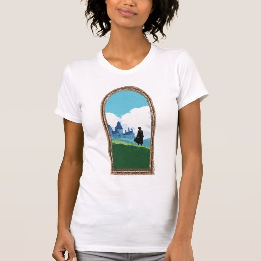 HARRY POTTER™ over het HOGWARTS™ Castle T-shirt (Voorkant)