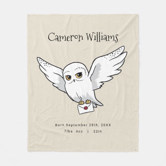 Harry Potter | Persoonlijke Hedwig Fleece Deken (Voorkant)