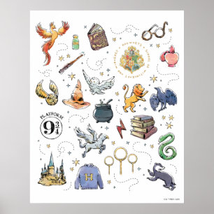 HARRY POTTER™-pictogrammen Poster