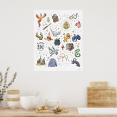 HARRY POTTER™-pictogrammen Poster (Keuken)