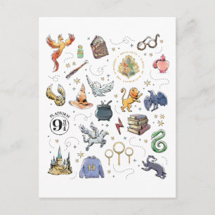 HARRY POTTER™-pictogrammen T Briefkaart