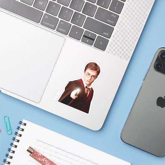 Harry Potter Points Wand Sticker (Laptop met iPhone)