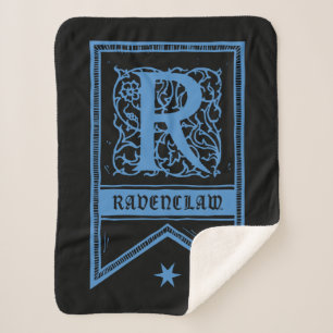 Harry Potter   Ravenclaw Monogram Banner Sherpa Deken