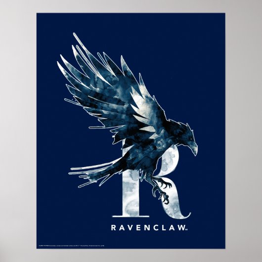 Harry Potter | RAVENCLAW™ Raven Watercolor Poster (Voorkant)