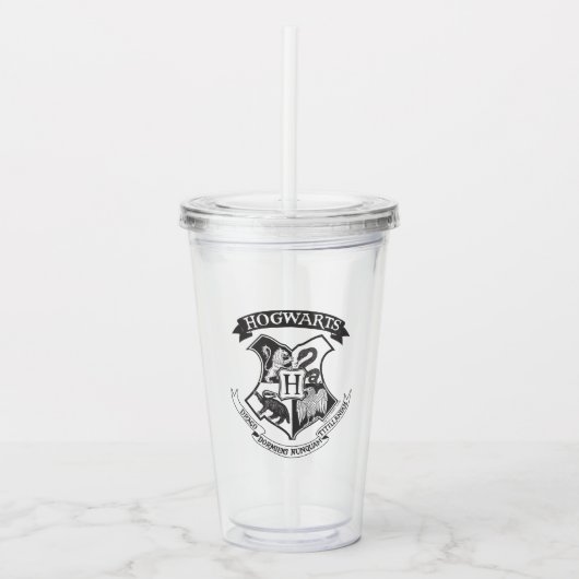 Harry Potter | Retro Hogwarts Crest Acryl Drinkbeker (Voorkant)