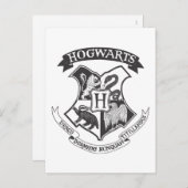 Harry Potter | Retro Hogwarts Crest Briefkaart (Voorkant / Achterkant)