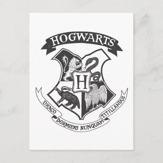 Harry Potter | Retro Hogwarts Crest Briefkaart (Voorkant)