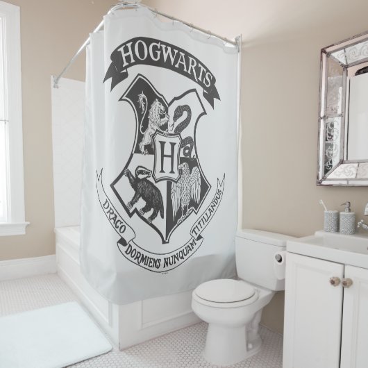 Harry Potter | Retro Hogwarts Crest Douchegordijn (In situ)