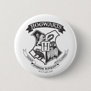 Harry Potter Retro Hogwarts Wapen Ronde Button 5,7 Cm