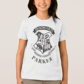 Harry Potter | Retro Hogwarts Wapen Tri-Blend Shirt (Voorkant)