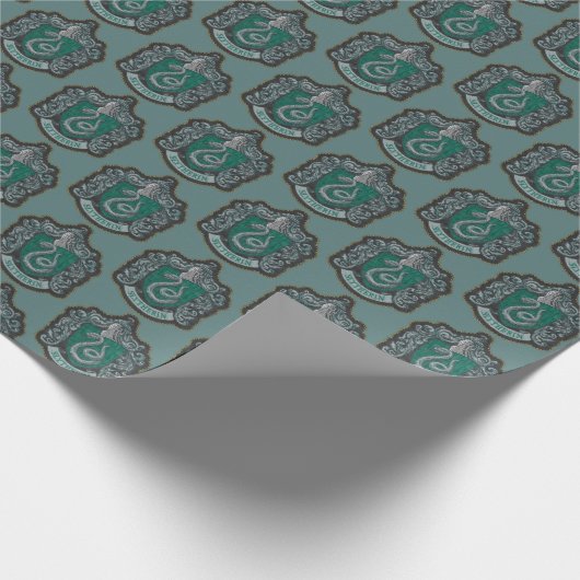 Harry Potter | Retro Mighty Slytherin Crest Cadeaupapier (Hoek)