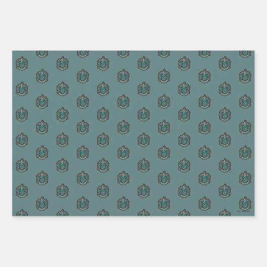 Harry Potter | Retro Mighty Slytherin Crest Inpakpapier Vel (Voorkant)