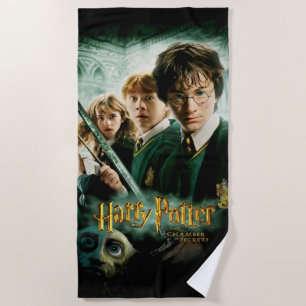 Harry Potter Ron Hermione Dobby Group Shot Strandlaken