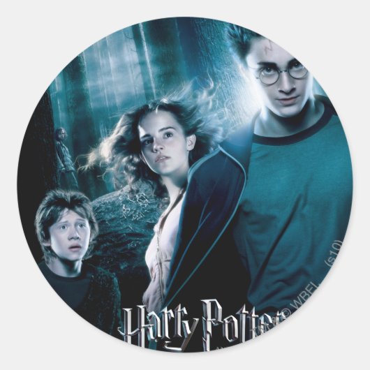Harry Potter Ron Hermione in Forest Ronde Sticker (Voorkant)