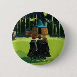 HARRY POTTER™, Ron & Hermione in Hagrid's Hut Ronde Button 5,7 Cm