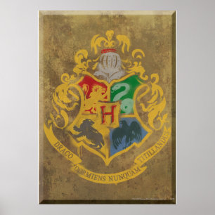 Harry Potter Rustic Hogwarts Crest Poster