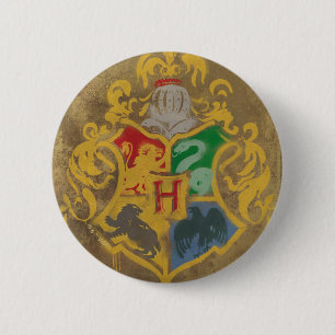 Harry Potter Rustic Hogwarts Crest Ronde Button 5,7 Cm