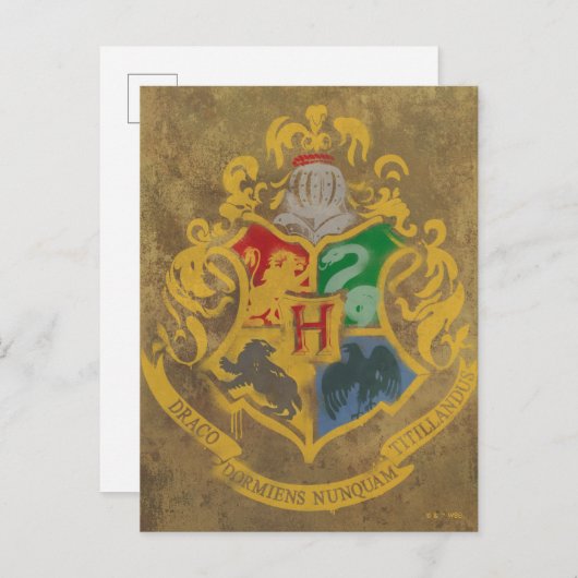 Harry Potter| Rustige Hogwarts Crest Briefkaart (Voorkant / Achterkant)